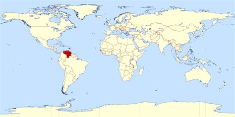 world map of venezuela.